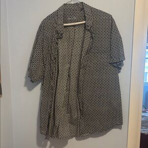 Tasso Elba Black and White Patterned Men's Shirt